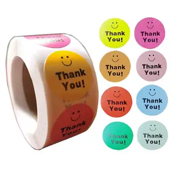 500 PCS Smile Stickers Roll Packing Smile Thank You Sticker Tag
500 PCS Smile Stickers Roll Packing Smile Thank You Sticker Tag
