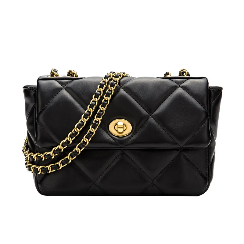 Fashion Plaid Pu Leather Women Messenger Purse Flap Bags Quality Chains Lady Shoulder Crossbody Bags Black White Small Handbag
Fashion Plaid Pu Leather Women Messenger Purse Flap Bags Quality Chains Lady Shoulder Crossbody Bags Black White Small Handbag