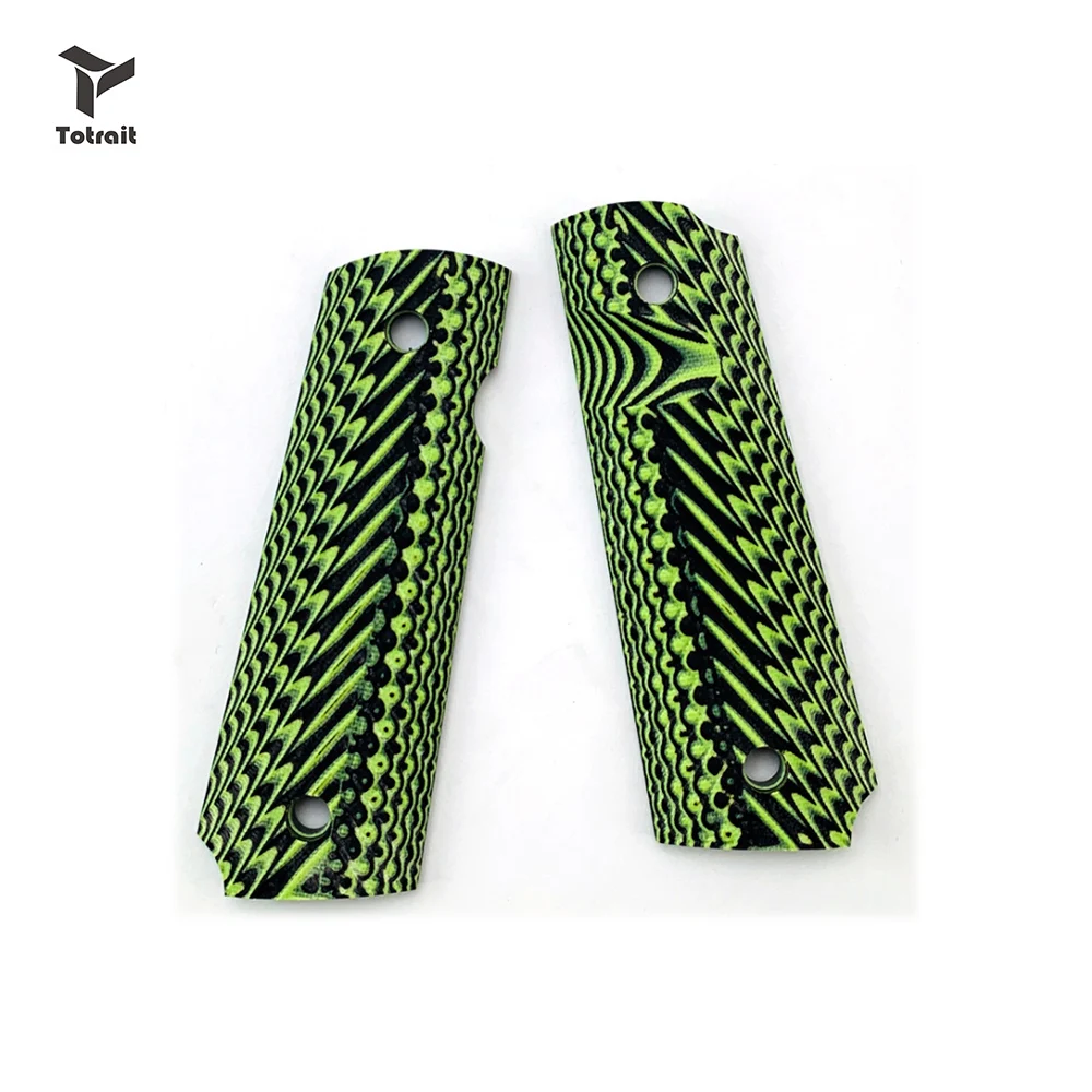 2Pieces Tactics Pistol 1911 Grips Green G10 Non-slip Grips custom Grips CNC Material 1911 Accessories
2Pieces Tactics Pistol 1911 Grips Green G10 Non-slip Grips custom Grips CNC Material 1911 Accessories