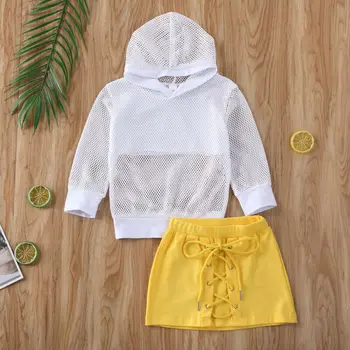 pudcoco Toddler Baby Girl Kid Long Sleeve Hollow Out Hooded Mesh Tops Bandage Solid Color Skirt Outfits Clothes 2PCS
pudcoco Toddler Baby Girl Kid Long Sleeve Hollow Out Hooded Mesh Tops Bandage Solid Color Skirt Outfits Clothes 2PCS