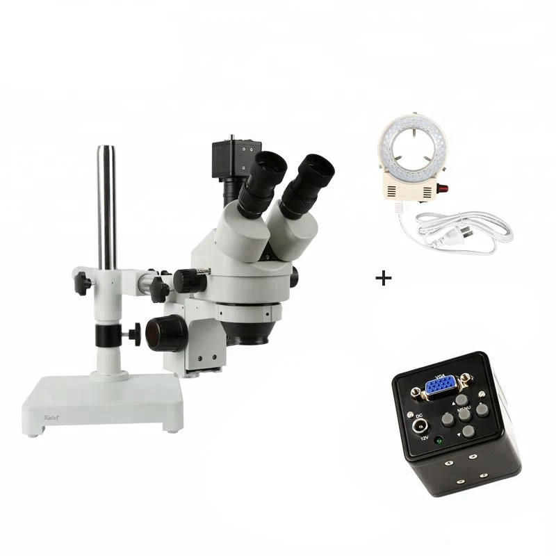 7X-45X Zoom Trinocular Microscope with 0.5X 2.0X Auxiliary Objective Lens LED Light For PCB inspection IC Chips Phone Repair
7X-45X Zoom Trinocular Microscope with 0.5X 2.0X Auxiliary Objective Lens LED Light For PCB inspection IC Chips Phone Repair