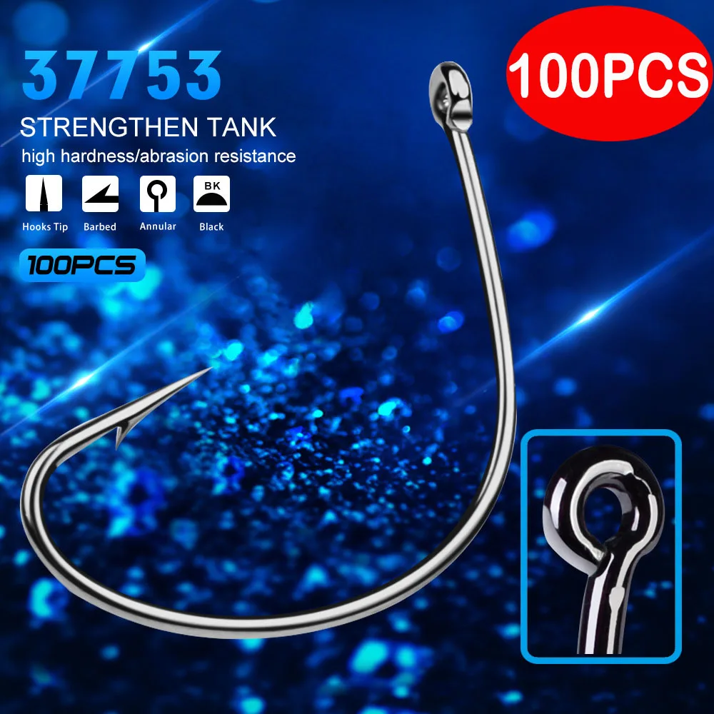 100Pcs fishing hook grappling hook single hook high carbon steel with barb hook in bulk circle hooks fishing fishing gear tackle
100Pcs fishing hook grappling hook single hook high carbon steel with barb hook in bulk circle hooks fishing fishing gear tackle
