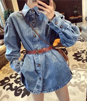 Spring Denim Jacket Women Blue 2020 Casual Jacket Long Sleeve Denim Jacket Ladies Mid-long Loose Jeans Coat Outerwear w252
Spring Denim Jacket Women Blue 2020 Casual Jacket Long Sleeve Denim Jacket Ladies Mid-long Loose Jeans Coat Outerwear w252