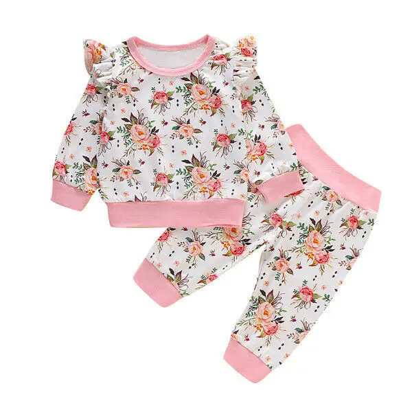 New Fall Newborn Infant Baby Girls Flower Sweatshirt Romper Pants Leggings Outfits Set Print Autumn Clothes
New Fall Newborn Infant Baby Girls Flower Sweatshirt Romper Pants Leggings Outfits Set Print Autumn Clothes