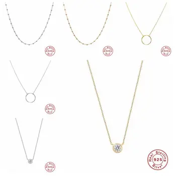 Sterling Silver Beaded Chain Choker Necklaces Women Girls High quality zircon Jewelry kolye collares collane collier ketting A30
Sterling Silver Beaded Chain Choker Necklaces Women Girls High quality zircon Jewelry kolye collares collane collier ketting A30