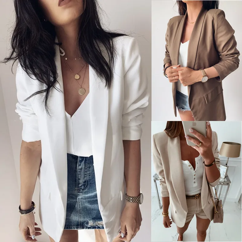 Lugentolo Women Blazers Autumn New Long-sleeved Solid Color Lapels Solid Color Double Pocket Design Plus Size S-3XL
Lugentolo Women Blazers Autumn New Long-sleeved Solid Color Lapels Solid Color Double Pocket Design Plus Size S-3XL