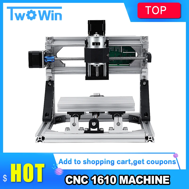 CNC Rounter DIY 1610 Mini CNC Machine+ 500mw laser ,working area 16*10*4.5cm, 3 Axis PCB Milling Machine with GRBL Control
CNC Rounter DIY 1610 Mini CNC Machine+ 500mw laser ,working area 16*10*4.5cm, 3 Axis PCB Milling Machine with GRBL Control