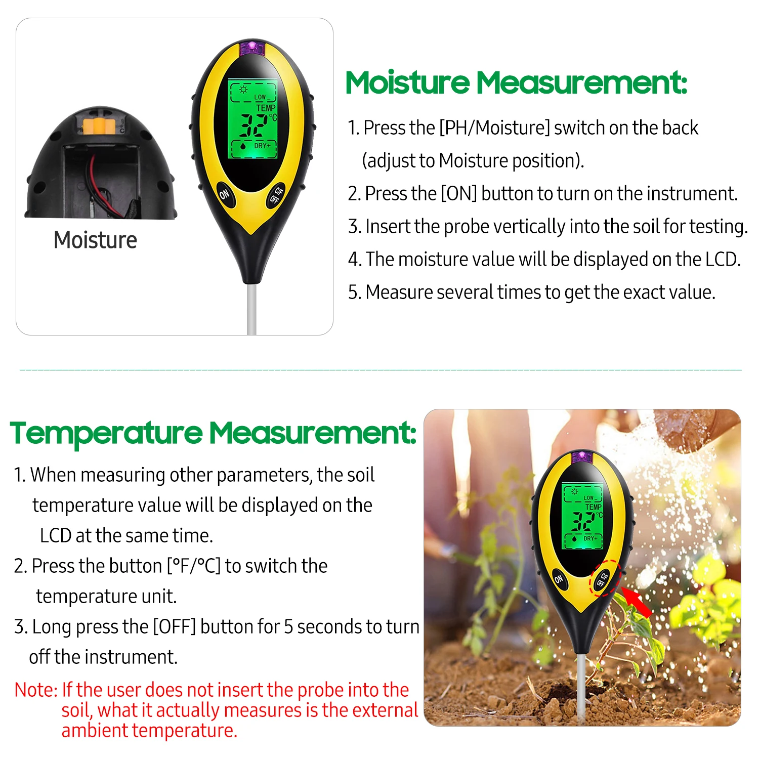 Generic 4in1 Soil Meter Moisture PH Levels Meter PH Digital Jumia Nigeria