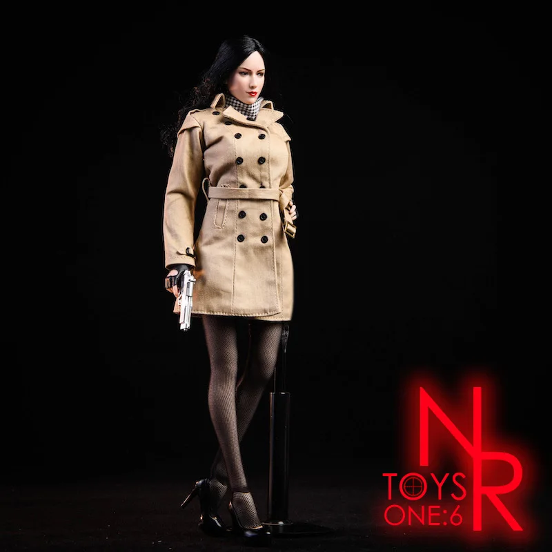NR19 1/6 Scale Female Clothes Ada Wong Trench Coat & Shoes Stockings Pistol Model For 12 inches figure Doll | Игрушки и хобби