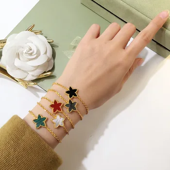 Branded bracelet jewelry independent design style Exquisite and simple retro starfish five-pointed star personality fashion hot 
Branded bracelet jewelry independent design style Exquisite and simple retro starfish five-pointed star personality fashion hot