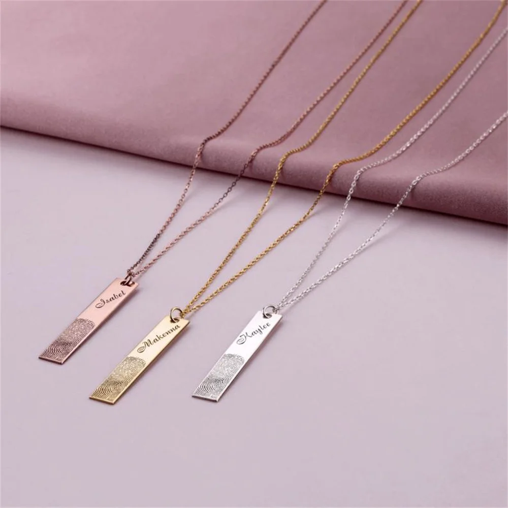 Customized Fingerprint Necklace Fashion Personalized Name Long Pendant Necklace Wedding Gift
Customized Fingerprint Necklace Fashion Personalized Name Long Pendant Necklace Wedding Gift