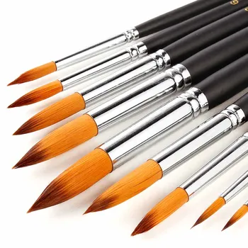 9pcs Professional Paint Brushes Set 0-16# Long Handle Round Art Brush For Acrylic Watercolors Oil Face Drawing Body Painting
9pcs Professional Paint Brushes Set 0-16# Long Handle Round Art Brush For Acrylic Watercolors Oil Face Drawing Body Painting