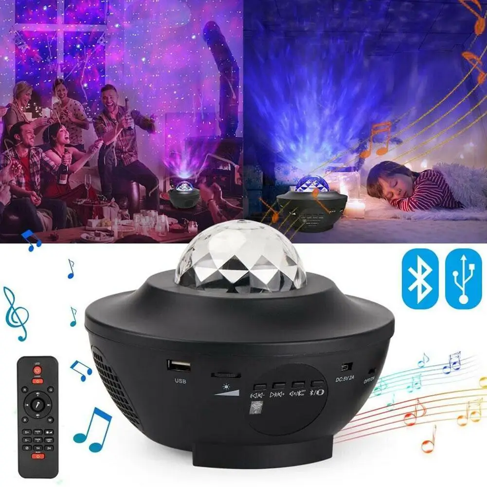 Starry Projector Light Night Light Music Starry Water Light Decor Light Led Projector Lamp Sound-activated Wave V0W7
Starry Projector Light Night Light Music Starry Water Light Decor Light Led Projector Lamp Sound-activated Wave V0W7