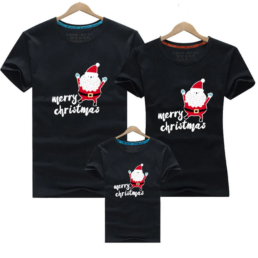 

1pcs Merry Christmas Family Matching Tshirt Mommy Daddy Daughter Son Funny Match T-shirt Clothes Mom Dad Kids Baby Outfit