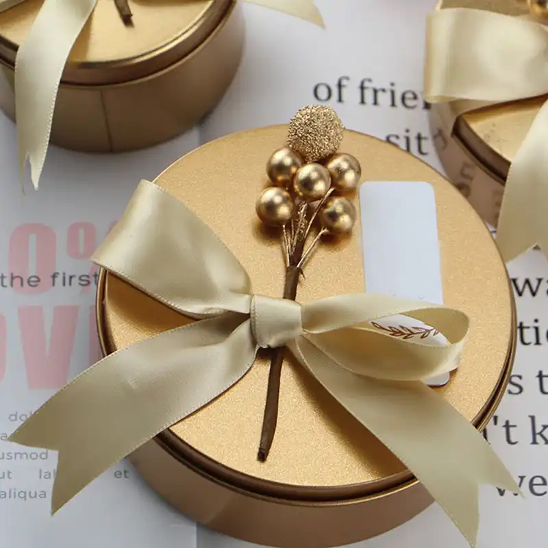 chocolate box for wedding favor party bridal shower with ribbon