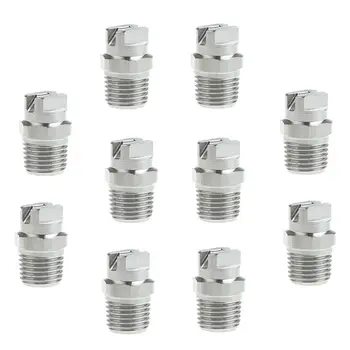 10pcs 1/4" Multipurpose Stainless Steel Nozzles High Pressure Sprayer Flat Fan Nozzles 65° For High Pressure Washer's Parts
10pcs 1/4" Multipurpose Stainless Steel Nozzles High Pressure Sprayer Flat Fan Nozzles 65° For High Pressure Washer's Parts