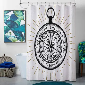 Shower Curtains Country Theme Compass,Hand Drawn Vintage Inspired Sea Navigation Journey Themed Black and White Design, Black
Shower Curtains Country Theme Compass,Hand Drawn Vintage Inspired Sea Navigation Journey Themed Black and White Design, Black