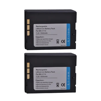 

2Pcs 1500mAh BN-V114 BN-V114U BNV114 Battery for JVC GR-DVP1 GR-DX100EK GR-DVP3 GR-DX106 GR-DX48 GR-DVP3 ST GR-DX107 GR-DX55