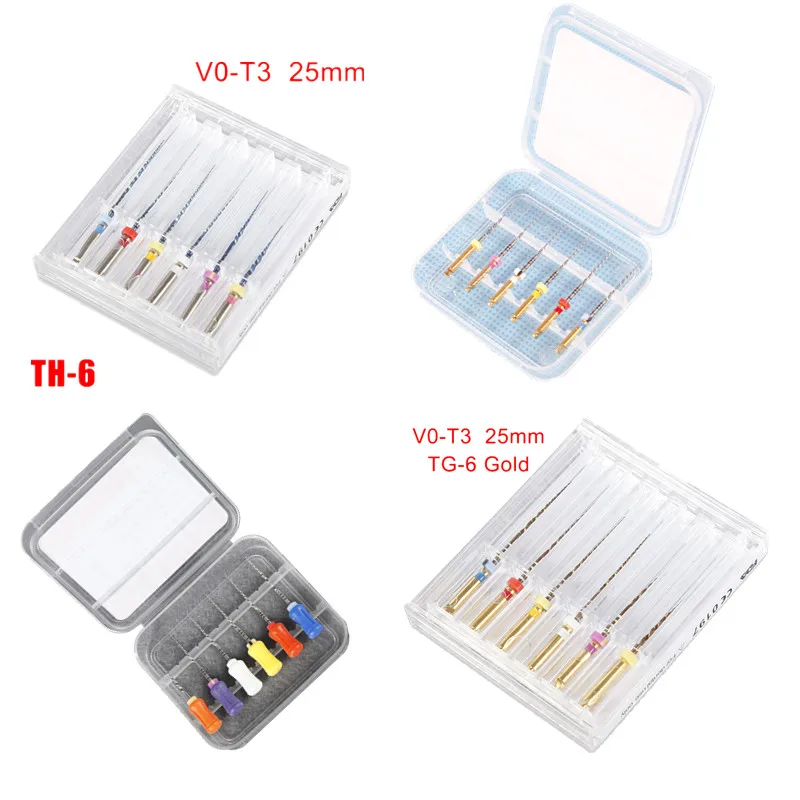 6Pcs mixed Dental Endodontic Endo Heat Activation Niti /Rotary NiTi/ TG6 Files Nickel 25mm Rotary Root Canal for Engine Use
6Pcs mixed Dental Endodontic Endo Heat Activation Niti /Rotary NiTi/ TG6 Files Nickel 25mm Rotary Root Canal for Engine Use