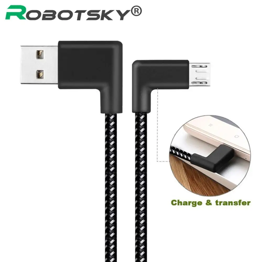 Nylon Braid Double L Type USB Date Cable For Samsung 2.4A Fast Charging Micro USB Type C Charger Cable For Xiaomi Huawei
Nylon Braid Double L Type USB Date Cable For Samsung 2.4A Fast Charging Micro USB Type C Charger Cable For Xiaomi Huawei