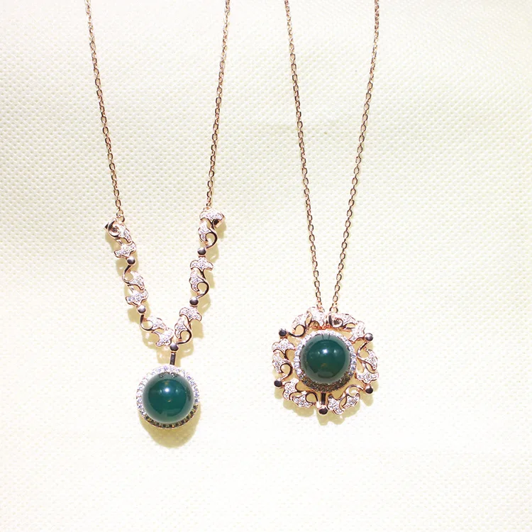 sterling silver pendant rose gold necklace fine jewelry diamond