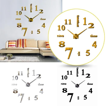 New 2020 Fashion Atmosphere Simple Style DIY Clock 3D Design Large Number Mirror Plexiglass Mirror Wall Clock Home Sticker Decor
New 2020 Fashion Atmosphere Simple Style DIY Clock 3D Design Large Number Mirror Plexiglass Mirror Wall Clock Home Sticker Decor