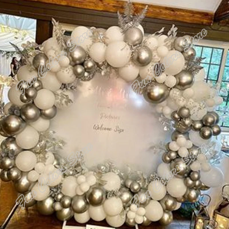 150pcs White Wedding Birthday Arch Kits Party Backdrop Baby Shower Supplies Holiday Silver Evernt Decoration Balloons Garland
150pcs White Wedding Birthday Arch Kits Party Backdrop Baby Shower Supplies Holiday Silver Evernt Decoration Balloons Garland
