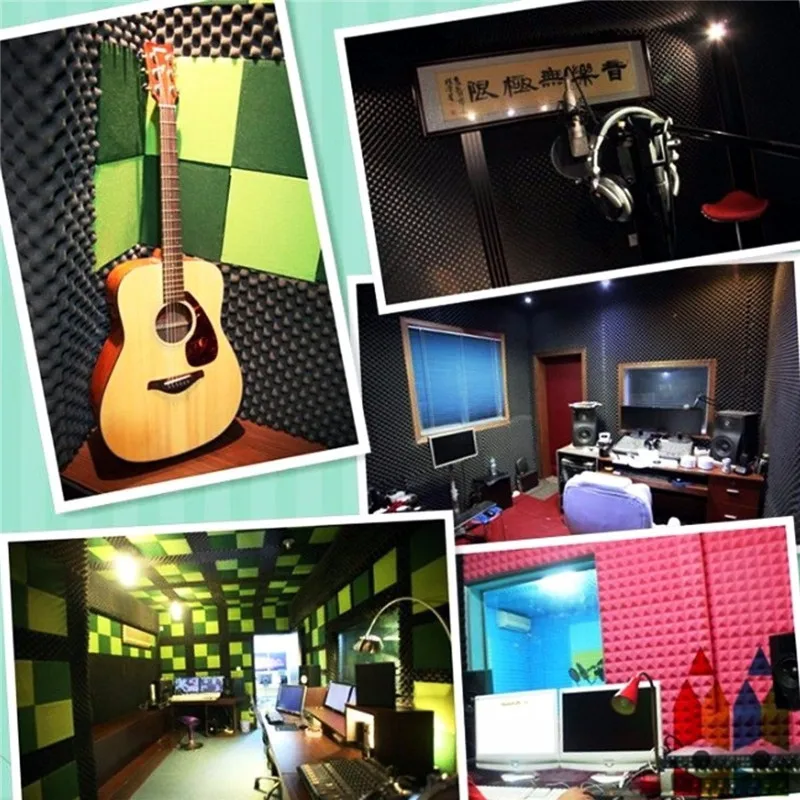 

45x45x5cm Soundproofing Foam Acoustic Foam Studio Sound Treatment Absorption Proofing Wedge Tiles Polyurethane Foam