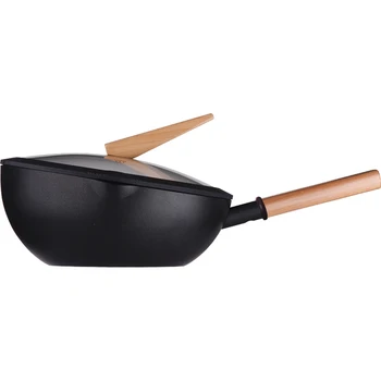 Pan Fry Pan Yuan Wood Series Titanium Little Lampblack 30 Cm General Pot With Induction Cooker
Pan Fry Pan Yuan Wood Series Titanium Little Lampblack 30 Cm General Pot With Induction Cooker