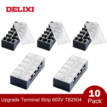 DELIXI 10pcs 4 Positions terminal block connector 600V 25A electric dual row screw Power Distribution Wire terminal barrier
DELIXI 10pcs 4 Positions terminal block connector 600V 25A electric dual row screw Power Distribution Wire terminal barrier