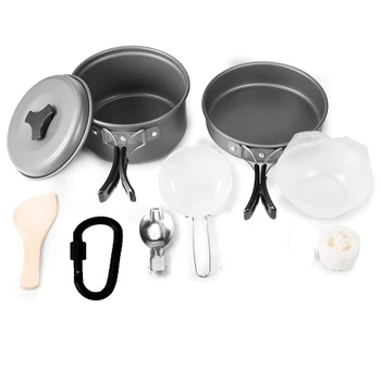 Camping Cookware Kit Lightweight 11 Pieces Non Stick Cooking Pot Pan for Outdoor Backpacking Hiking Picnic
Camping Cookware Kit Lightweight 11 Pieces Non Stick Cooking Pot Pan for Outdoor Backpacking Hiking Picnic