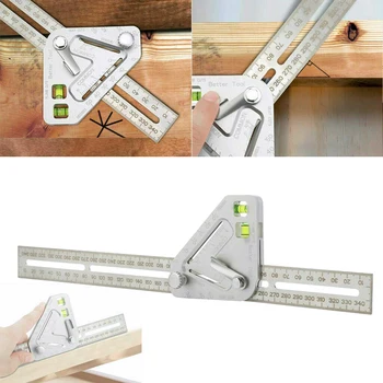 Practical Roof Carpentry Utensil Multi-Function Woodworking Measuring Tool Angle Ruler Protractor Carpenter Tool Wholesale A22
Practical Roof Carpentry Utensil Multi-Function Woodworking Measuring Tool Angle Ruler Protractor Carpenter Tool Wholesale A22