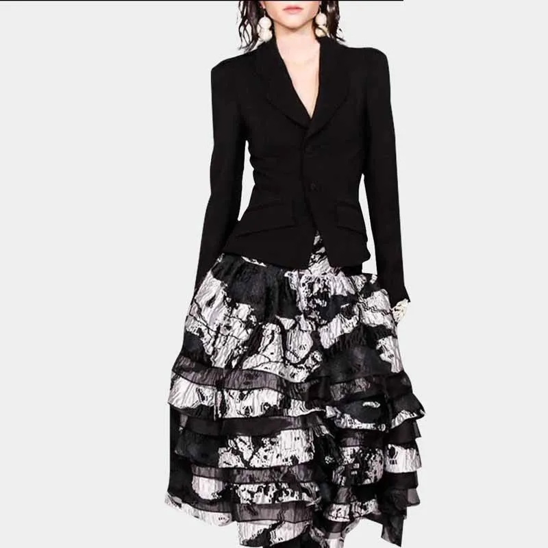 Goddess-Style Dress Outfit Slim Fit Suit Cropped Jacket Fashionista Set Spring Half-length Skirt Two-Piece Set Explosion
Goddess-Style Dress Outfit Slim Fit Suit Cropped Jacket Fashionista Set Spring Half-length Skirt Two-Piece Set Explosion