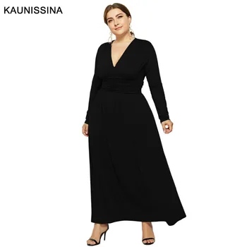 KAUNISSINA Plus Size Long Evening Dress Elegant Party Gowns A-line Long Sleeve V-Neck Solid High Waist Special Occasion Dresses
KAUNISSINA Plus Size Long Evening Dress Elegant Party Gowns A-line Long Sleeve V-Neck Solid High Waist Special Occasion Dresses