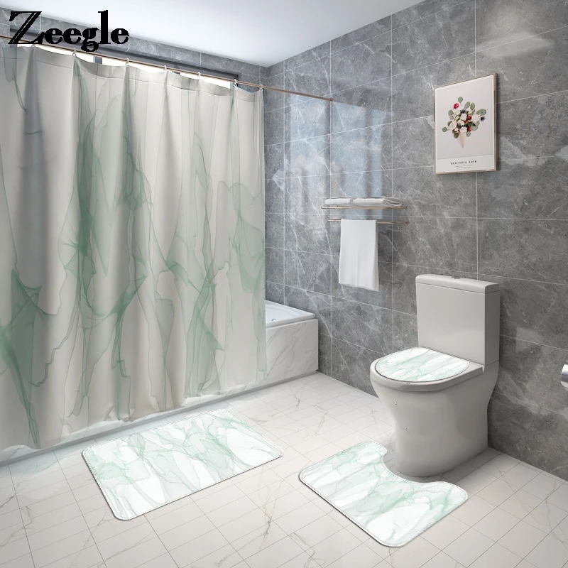 4PCS Bath Mat and Shower Curtain Microfiber Bathroom Mat Set Absorbent Toilet Carpet Non-slip Bathroom Mat Set
4PCS Bath Mat and Shower Curtain Microfiber Bathroom Mat Set Absorbent Toilet Carpet Non-slip Bathroom Mat Set