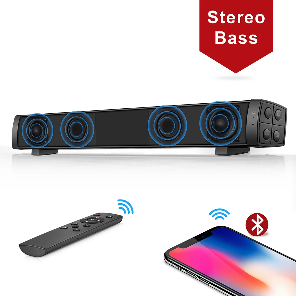 R20C Sound Bar for PC Soundbar 2.0 Channel Wired & Wireless Rechargeable Bluetooth TV Speakers 3D Stereo Built-in Microphone
R20C Sound Bar for PC Soundbar 2.0 Channel Wired & Wireless Rechargeable Bluetooth TV Speakers 3D Stereo Built-in Microphone