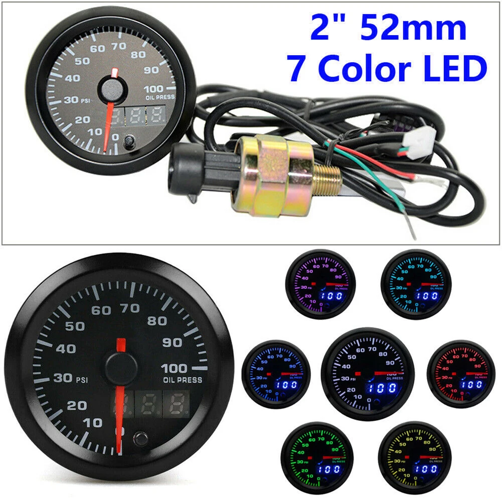 52MM/2 Digital & Pointer Display High Speed Stepper Motor Oil Pressure Gauge Car Modification Meter Boost Gauges
52MM/2 Digital & Pointer Display High Speed Stepper Motor Oil Pressure Gauge Car Modification Meter Boost Gauges