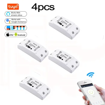 4pcs Tuya Wifi DIY Smart Wireless Remote Switch Domotica Light Controller Module Work with Alexa Google Home Smart Life
4pcs Tuya Wifi DIY Smart Wireless Remote Switch Domotica Light Controller Module Work with Alexa Google Home Smart Life