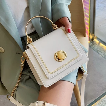 Elegant Female Metal Ring Tote bag 2020 Summer New Quality PU Leather Women's Designer Handbag Lock Chain Shoulder Messenger Bag
Elegant Female Metal Ring Tote bag 2020 Summer New Quality PU Leather Women's Designer Handbag Lock Chain Shoulder Messenger Bag