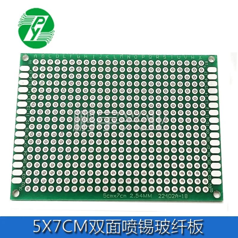5 X 7CM Double-sided Tin Spraying 1.6 Thick 2.54 Spacing Universal Board Universal Circuit Board Hole Board PCB 
5 X 7CM Double-sided Tin Spraying 1.6 Thick 2.54 Spacing Universal Board Universal Circuit Board Hole Board PCB
