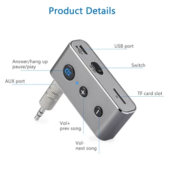 Bluetooth EDF Receiver 4.2 AptX LL 3.5mm Jack Aux Wireless Adapter Music Rechargeable Battery For TV Car Speaker Headphone
Bluetooth EDF Receiver 4.2 AptX LL 3.5mm Jack Aux Wireless Adapter Music Rechargeable Battery For TV Car Speaker Headphone