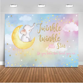 Twinkle Twinkle Little Star Backdrop for Picture Moon Baby Photo background Colorful Clouds Kids Party Banner Background Decor
Twinkle Twinkle Little Star Backdrop for Picture Moon Baby Photo background Colorful Clouds Kids Party Banner Background Decor