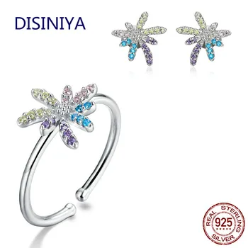 DISINIYA 925 Sterling Silver Colored Fireworks Free Size Semi-enclosed Ring and Earrings with A Two-piece Set of Jewelry ZHS198
DISINIYA 925 Sterling Silver Colored Fireworks Free Size Semi-enclosed Ring and Earrings with A Two-piece Set of Jewelry ZHS198