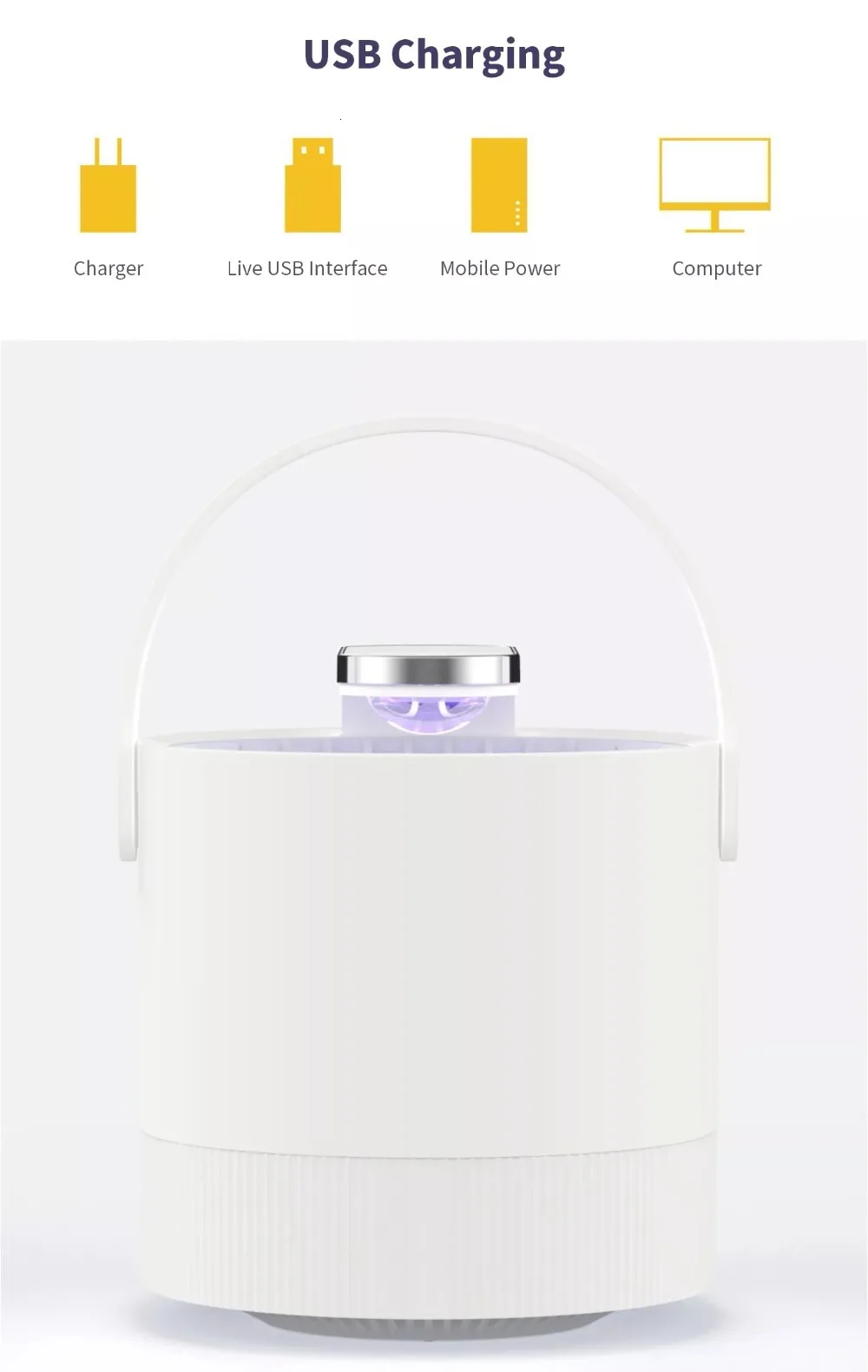 Newest Xiaomi Mijia Mosquito Killer Lamp USB Electric Photocatalyst Mosquito Repellent Insect Killer Lamp Trap UV smart Light (3)