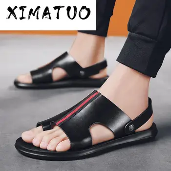 New Sandals Men Leather Outdoor Sandals Beach Comfortable Fashion Mens Summer Breathable Rubber Flip Flops Shoes 2019 Large Size
New Sandals Men Leather Outdoor Sandals Beach Comfortable Fashion Mens Summer Breathable Rubber Flip Flops Shoes 2019 Large Size