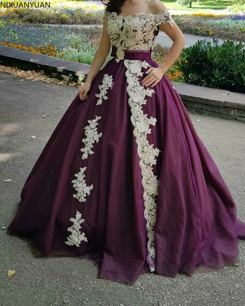 Purple Evening Dress Turkey Off Shoulder Ball Gown Prom Dress 2023 Lace Evening Gown Plus Size Formal Dress Vestido Noite
Purple Evening Dress Turkey Off Shoulder Ball Gown Prom Dress 2023 Lace Evening Gown Plus Size Formal Dress Vestido Noite