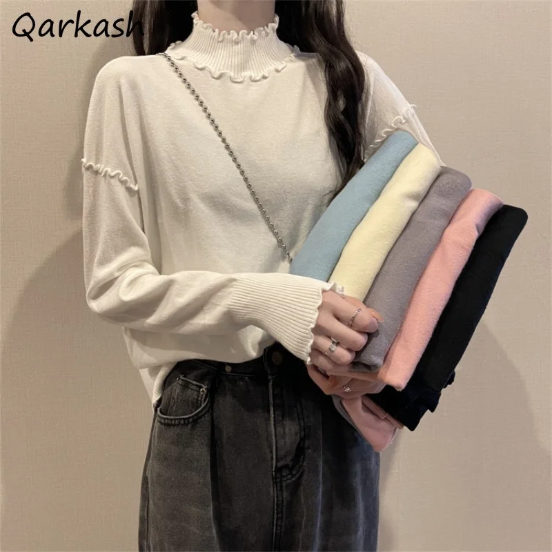 Pullovers Women Cute Autumn Inside Trendy Preppy Femme Clothing Solid Elegant Temperament All-match Knitwear Casual Holiday Soft
Pullovers Women Cute Autumn Inside Trendy Preppy Femme Clothing Solid Elegant Temperament All-match Knitwear Casual Holiday Soft