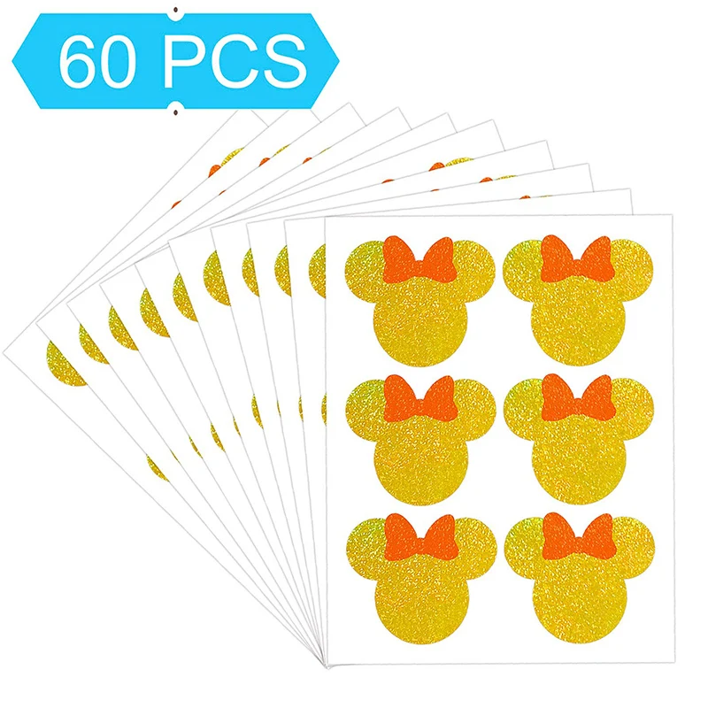 wootile Shiny golden Minnie sticker and red Minnie head for birthday party decoration - Vinyl applique child sticker 60pcs / bag
wootile Shiny golden Minnie sticker and red Minnie head for birthday party decoration - Vinyl applique child sticker 60pcs / bag
