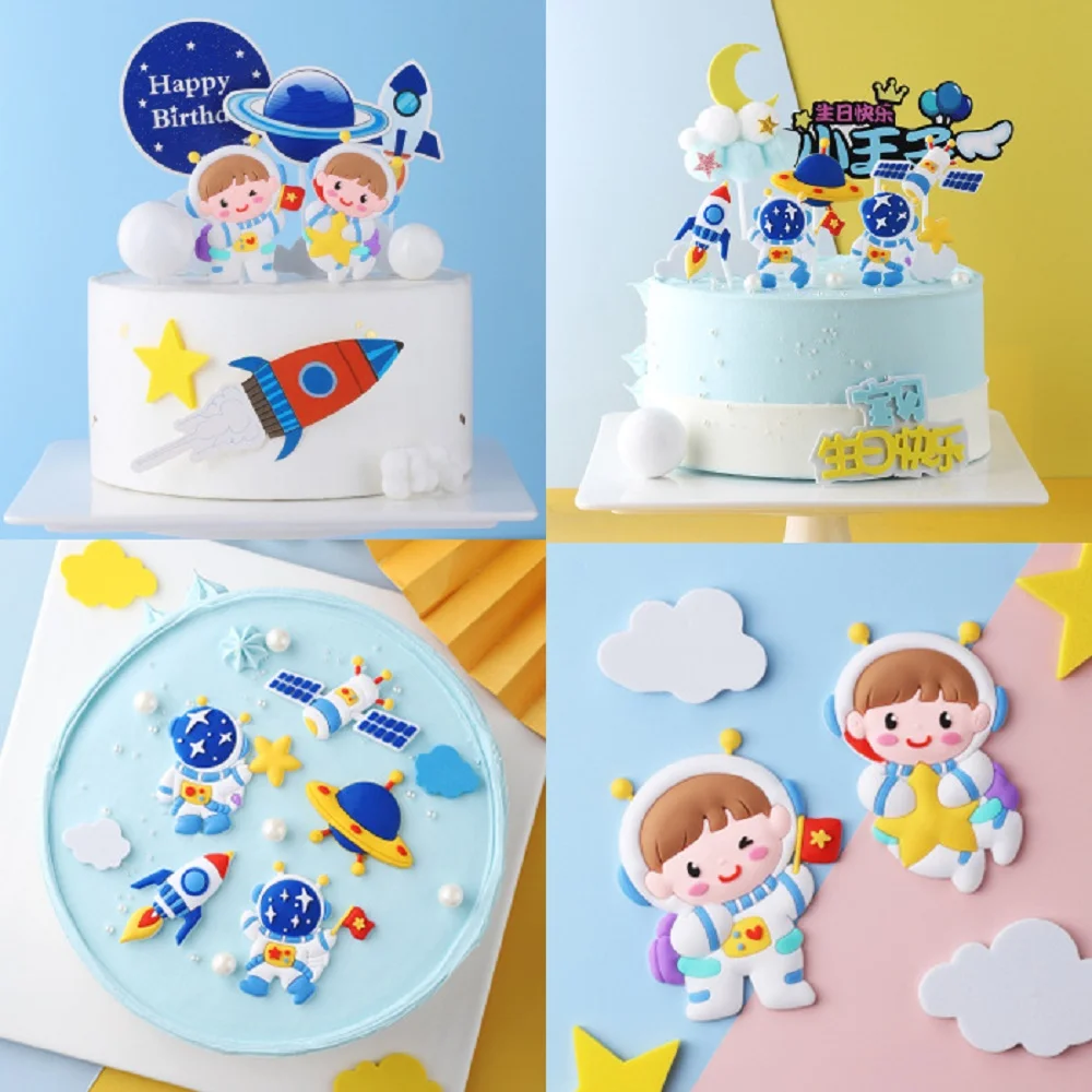 Astronaut Space Children's Boy Birthday Party Soft Rubber Cake Topper Rocket Universe Planet Cupcake Baking Supplies Decorations
Astronaut Space Children's Boy Birthday Party Soft Rubber Cake Topper Rocket Universe Planet Cupcake Baking Supplies Decorations