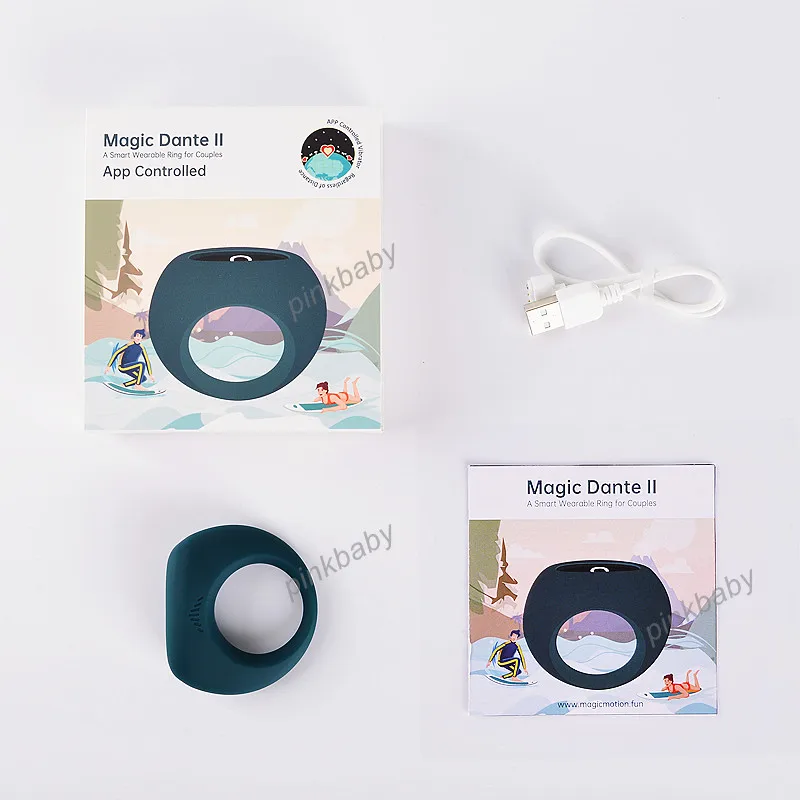 Эрекционное Smart-виброкольцо Magic Motion Dante II, зеленый 861149 - Magic Motion - ВиброКольца - Купить